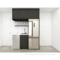 Set kabinet dapur modular matte lacquer warna hitam matte lacquer